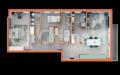 Appartamento in vendita con posto auto coperto a Padova - 09, planimetria 1� ipotesi con 3 camere