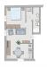 Appartamento bilocale in vendita a Forl� - 06, Pianta Bilocale 1.jpg