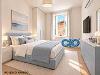 Appartamento in vendita nuovo a Bologna - 03, Camera da letto minimalista con accenti blu