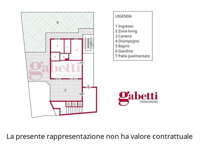 Trilocale con giardino a Salerno
