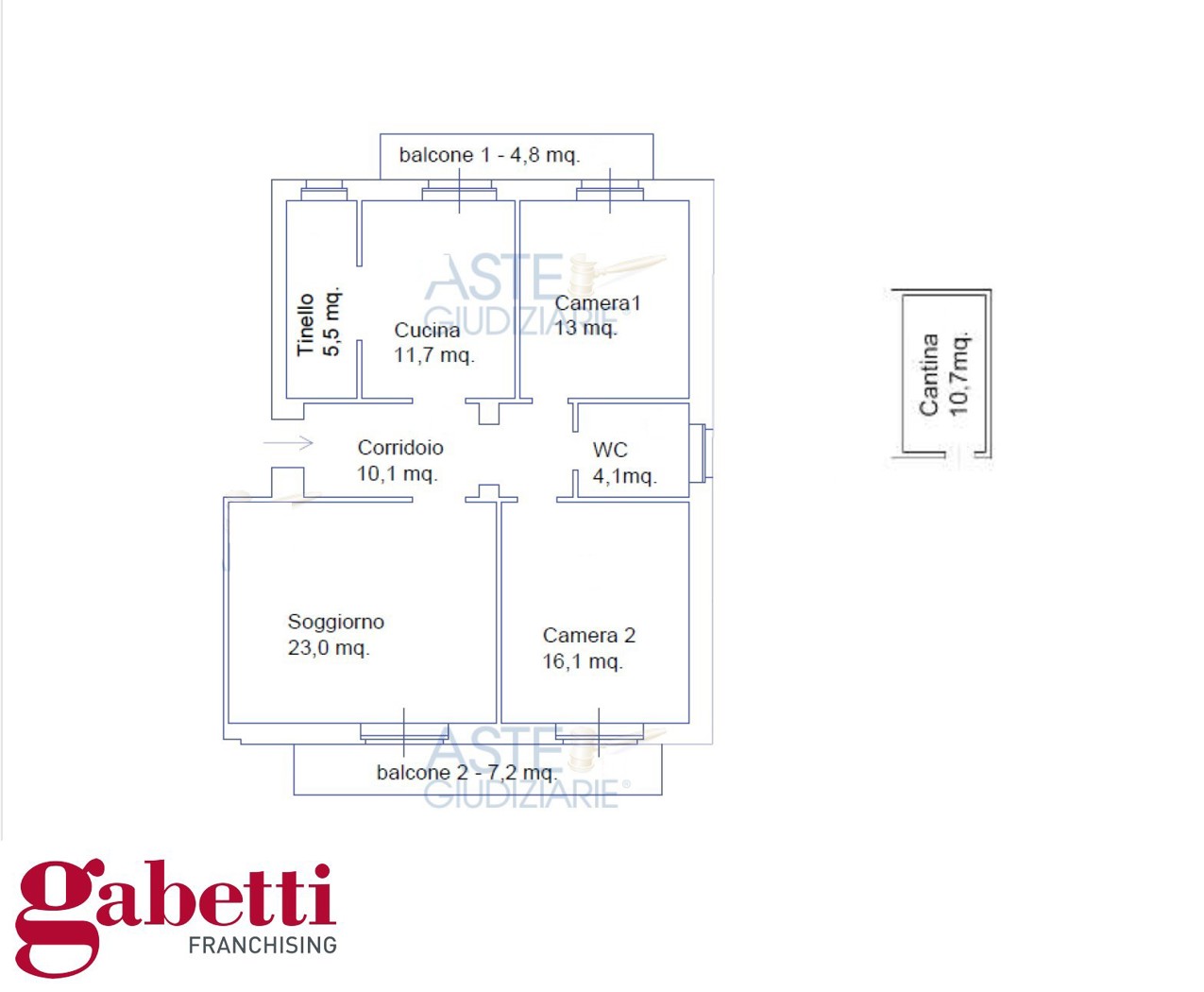 Quadrilocale da ristrutturare a Sanfr�