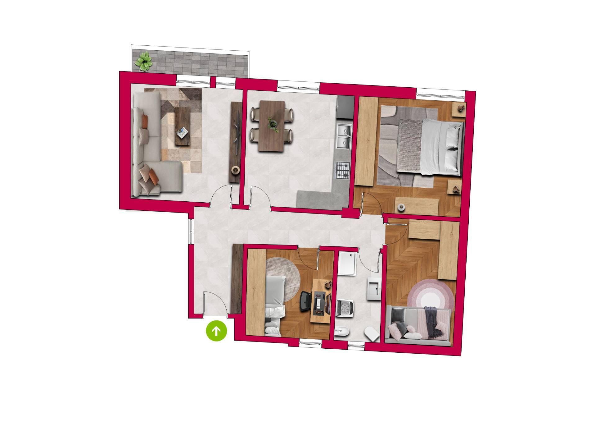 3 Camere in vendita a Treviso, Centro storico