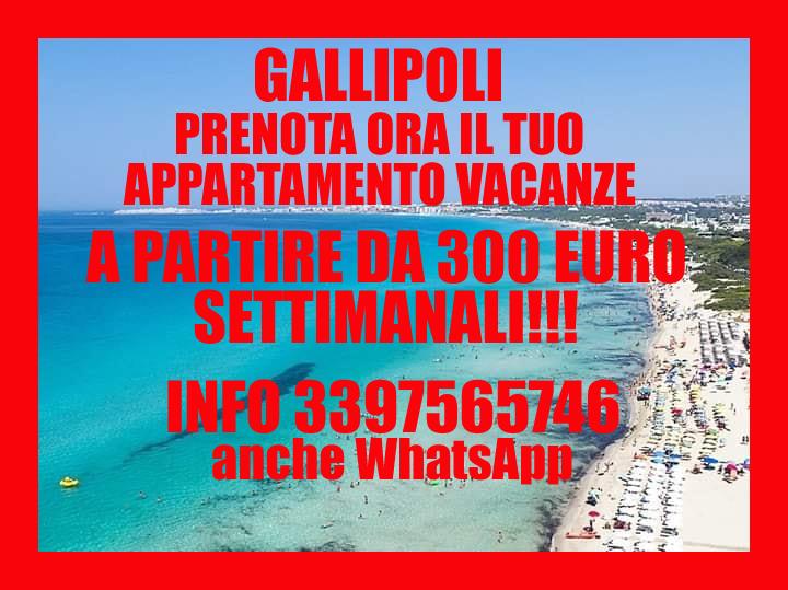 Gallipoli economicissimo appartamento vacanze sul mare