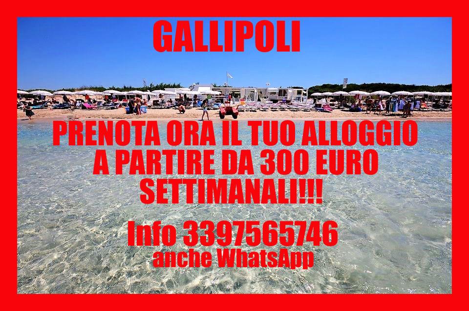 Gallipoli economica casa vacanze 50 metri dal mare