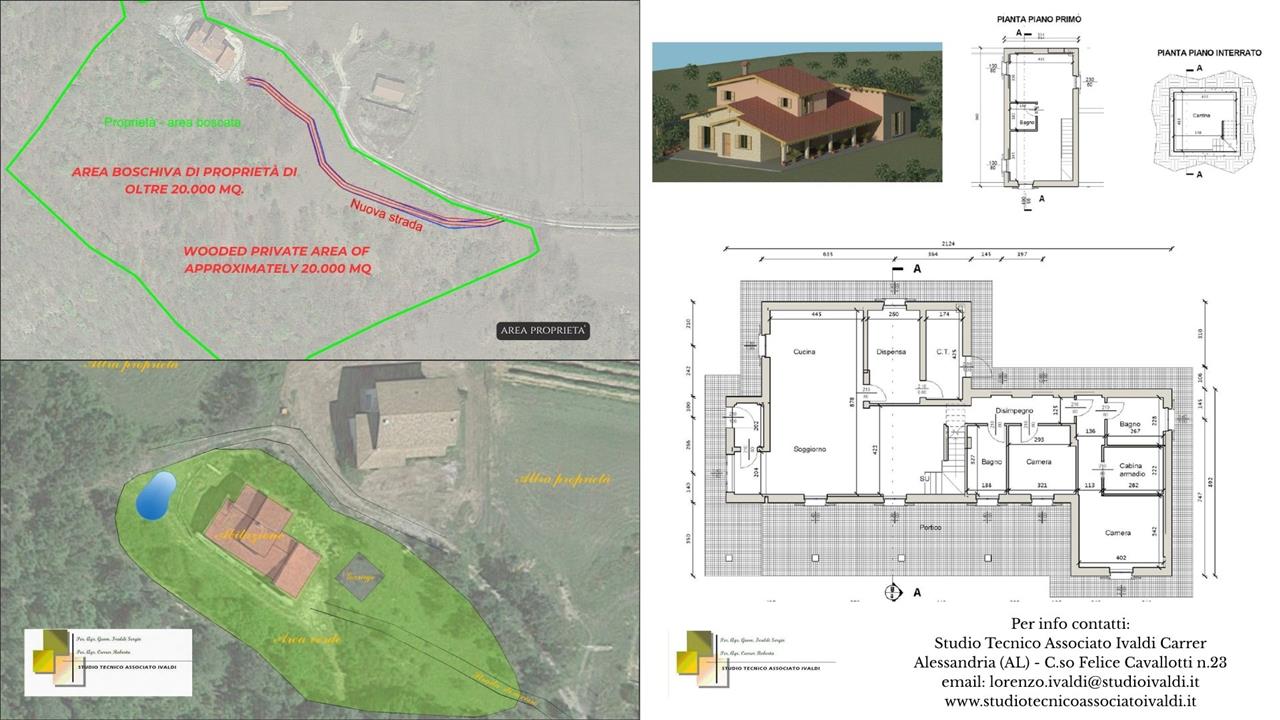 Villa panoramica nel Monferrato con oltre 2 ettari di parco privato collinare