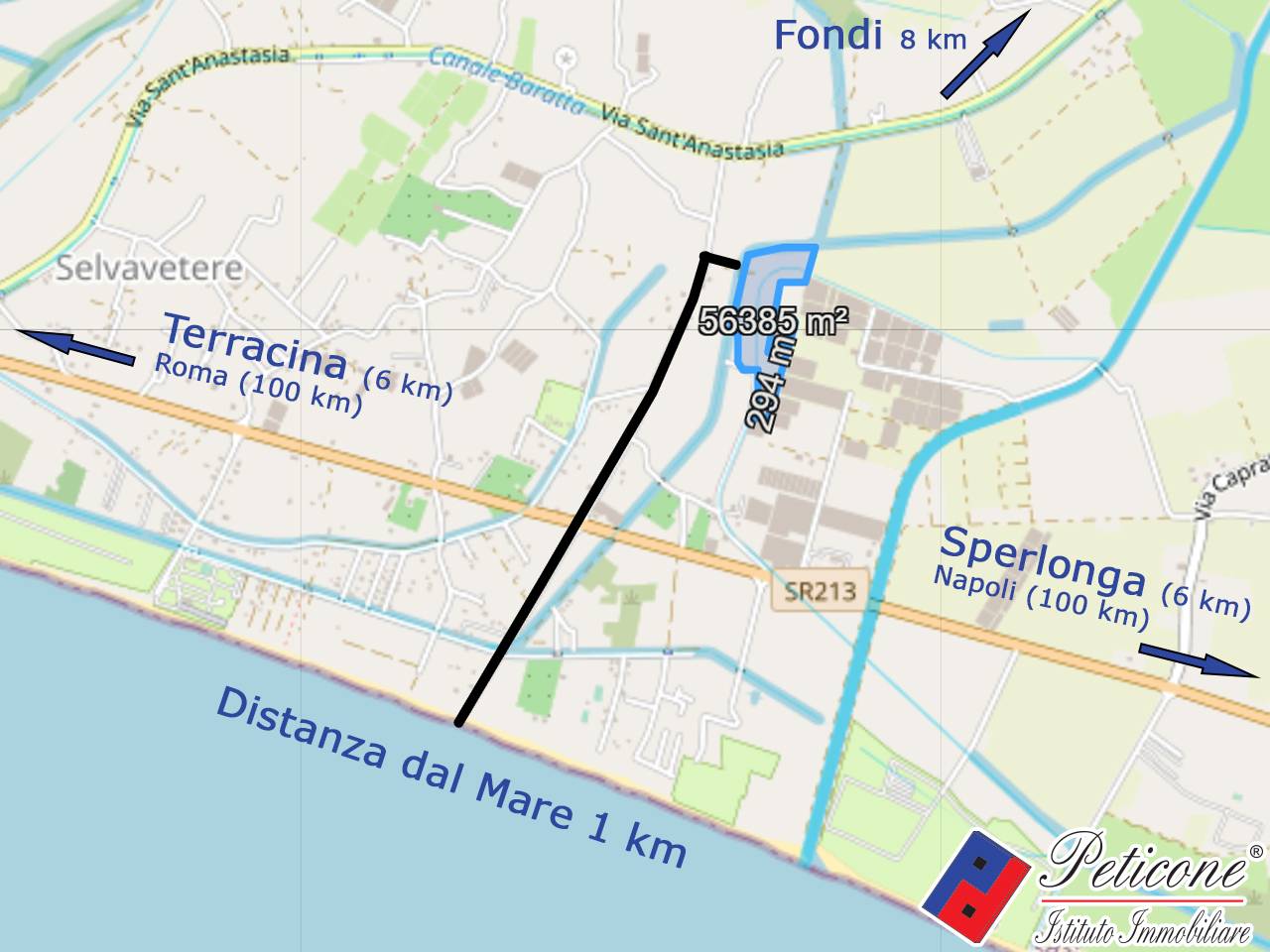 Terreno agricolo in vendita a Fondi, Marina di Fondi