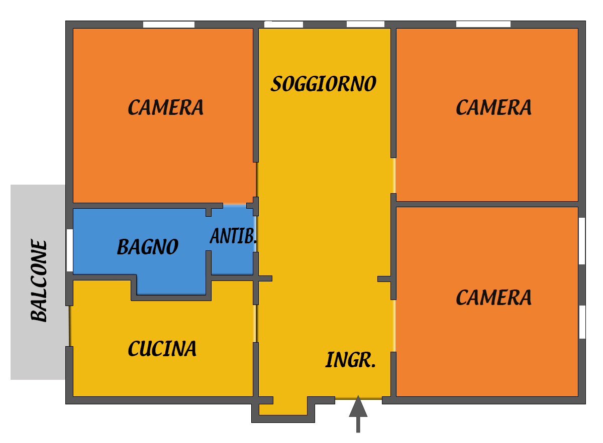 Quadrilocale ristrutturato a Bologna