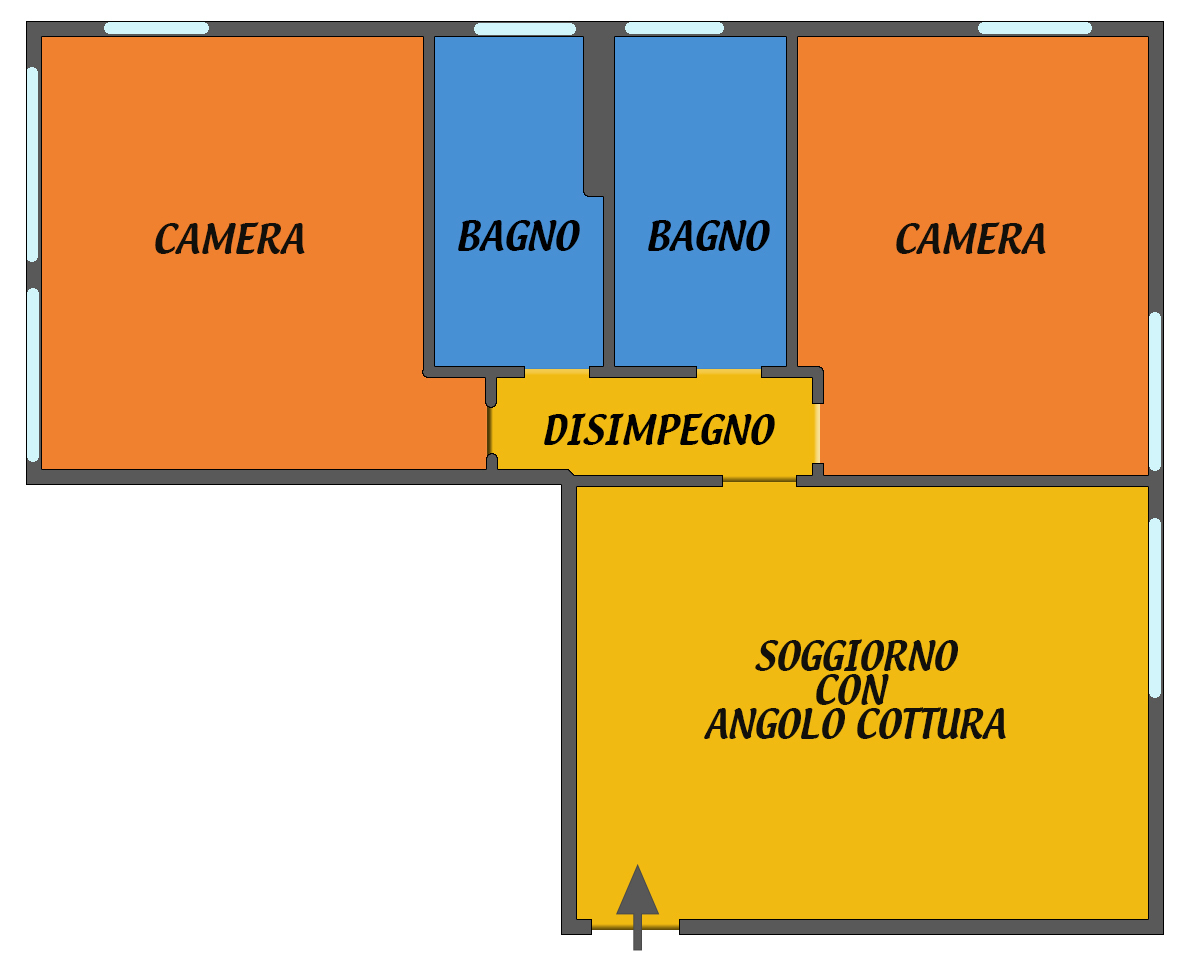 Trilocale ristrutturato a Bologna