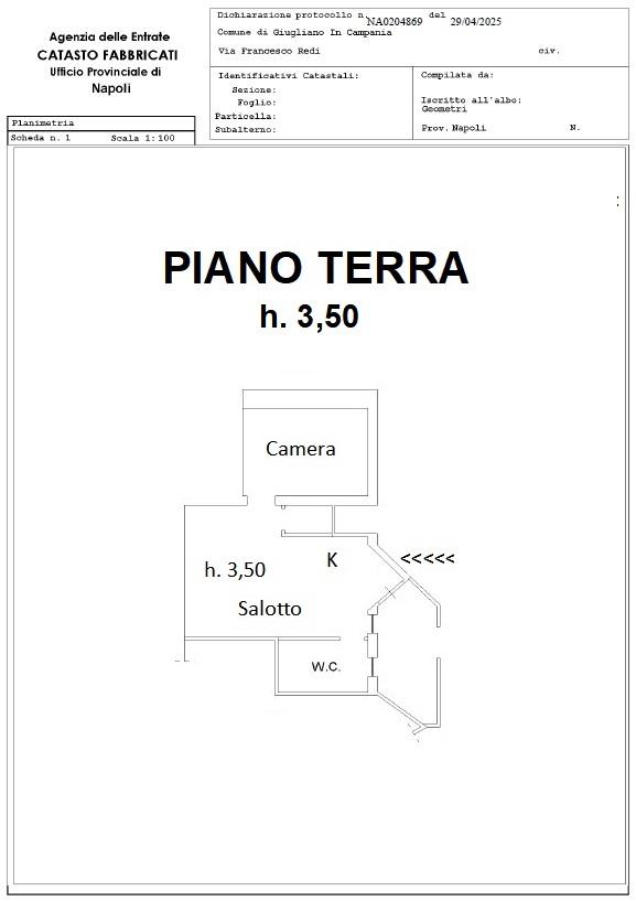 Appartamento arredato in affitto in via f. redi snc, Giugliano in Campania
