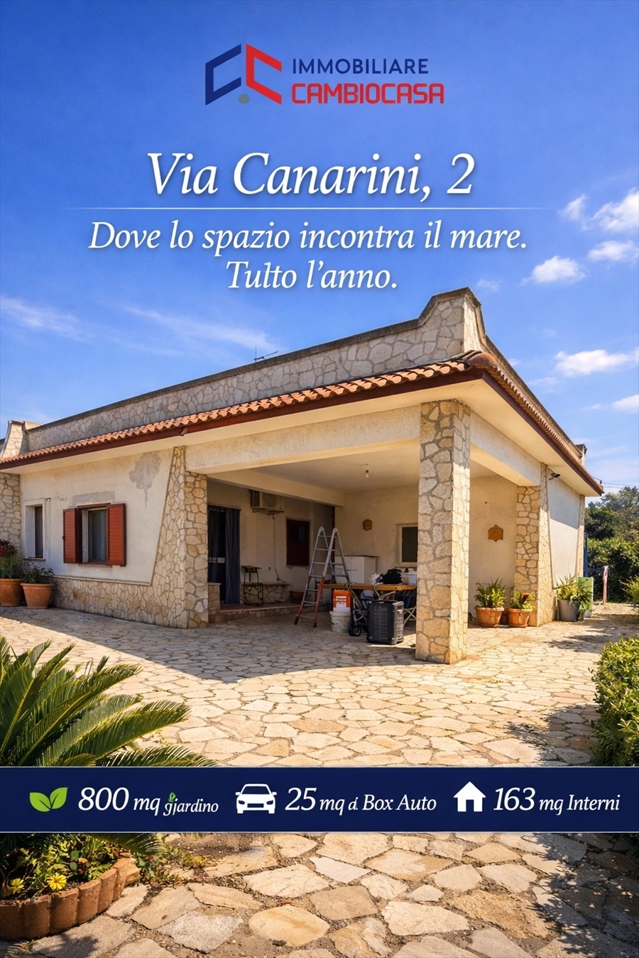 Villa con giardino in via canarini 2, Leporano