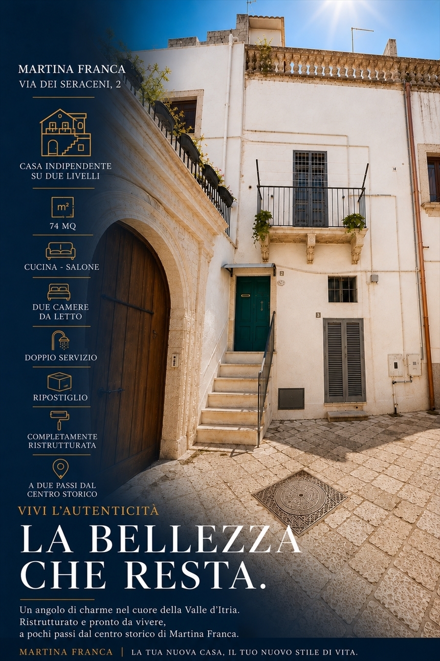 Trilocale ristrutturato in via dei saraceni 2, Martina Franca