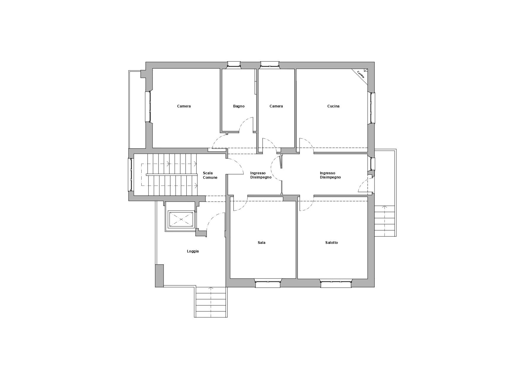 appartamento con ingresso indipendente in vendita a Fabriano, SERRALOGGIA