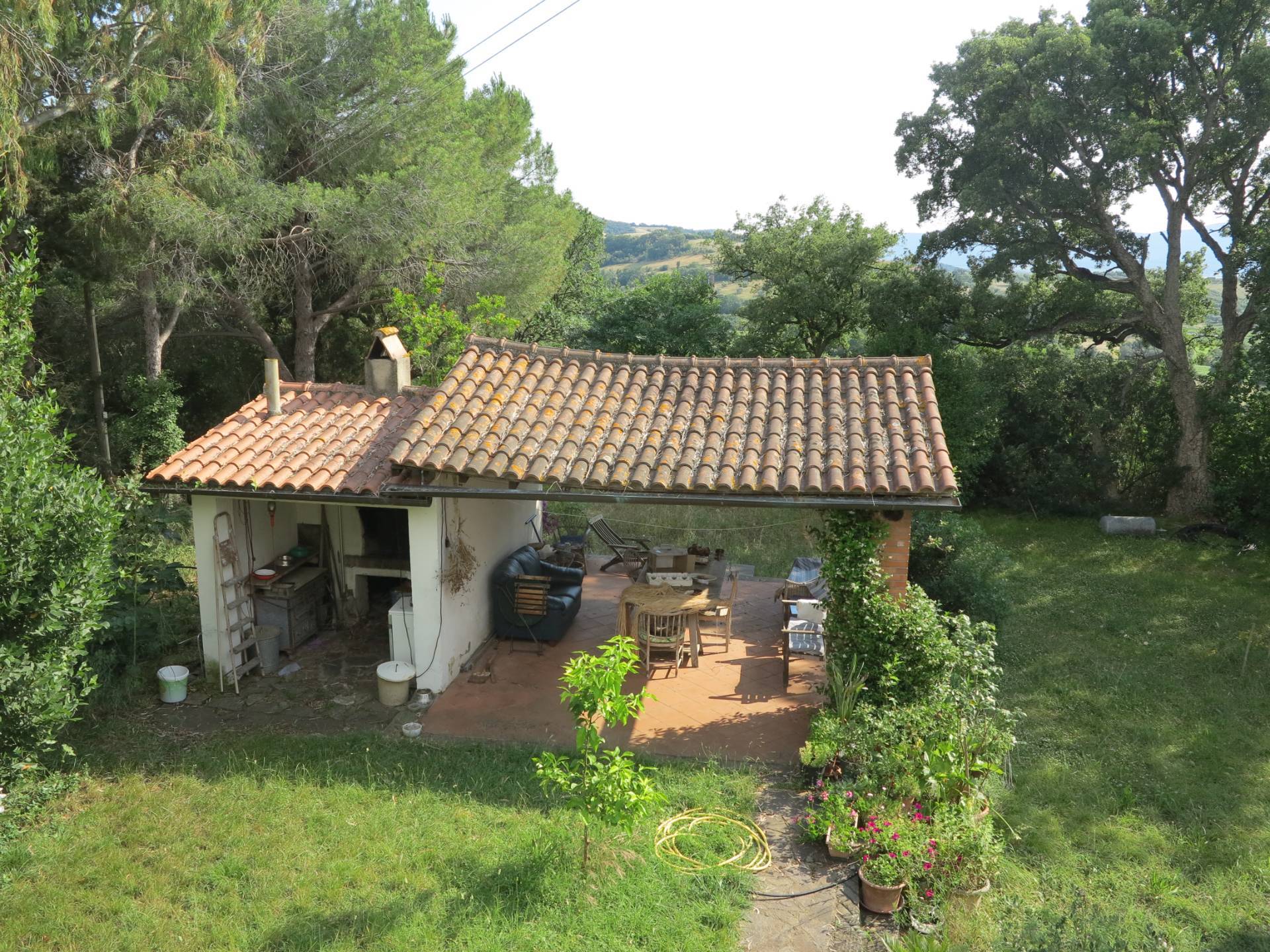 Azienda agricola in posizione collinare con vista mare in vendita a Magliano in Toscana, Montiano