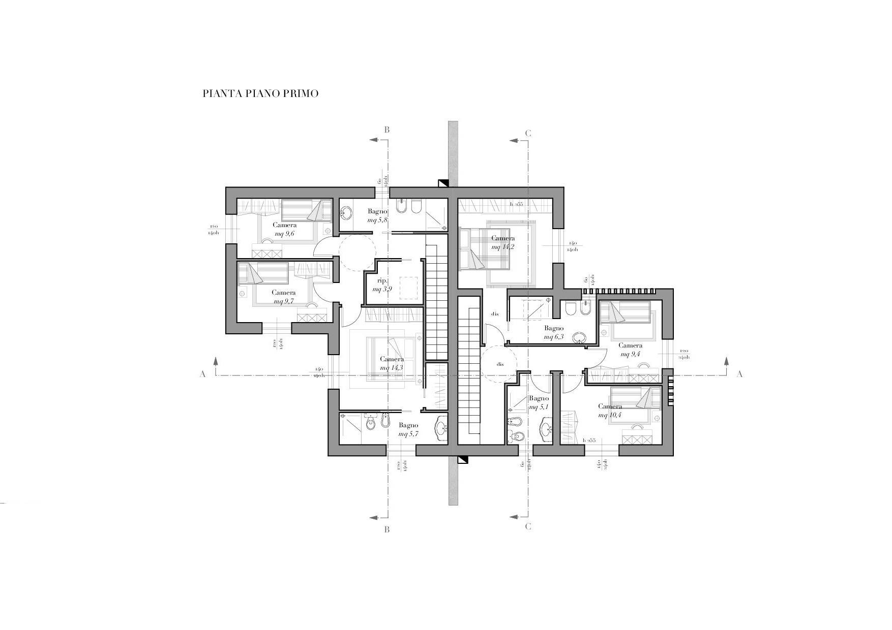 Porzione terratetto di bifamiliare di nuova costruzione in vendita a Quarrata