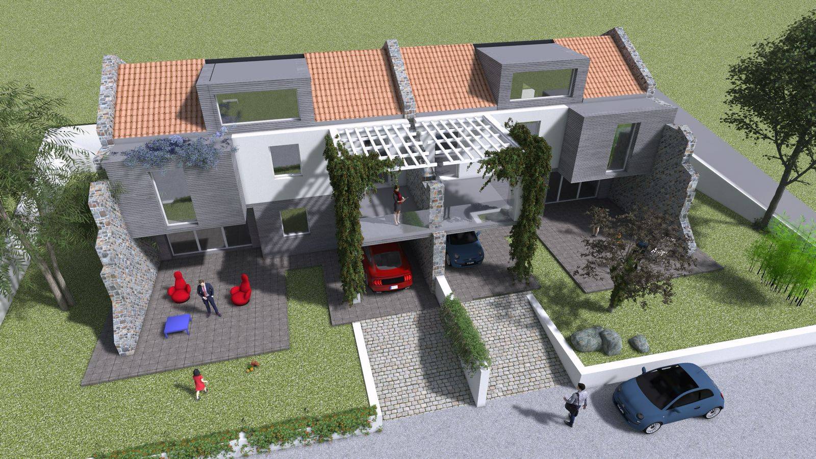 Villetta terratetto in bifamiliare da realizzare in vendita a Pescia, Ponte all'Abate