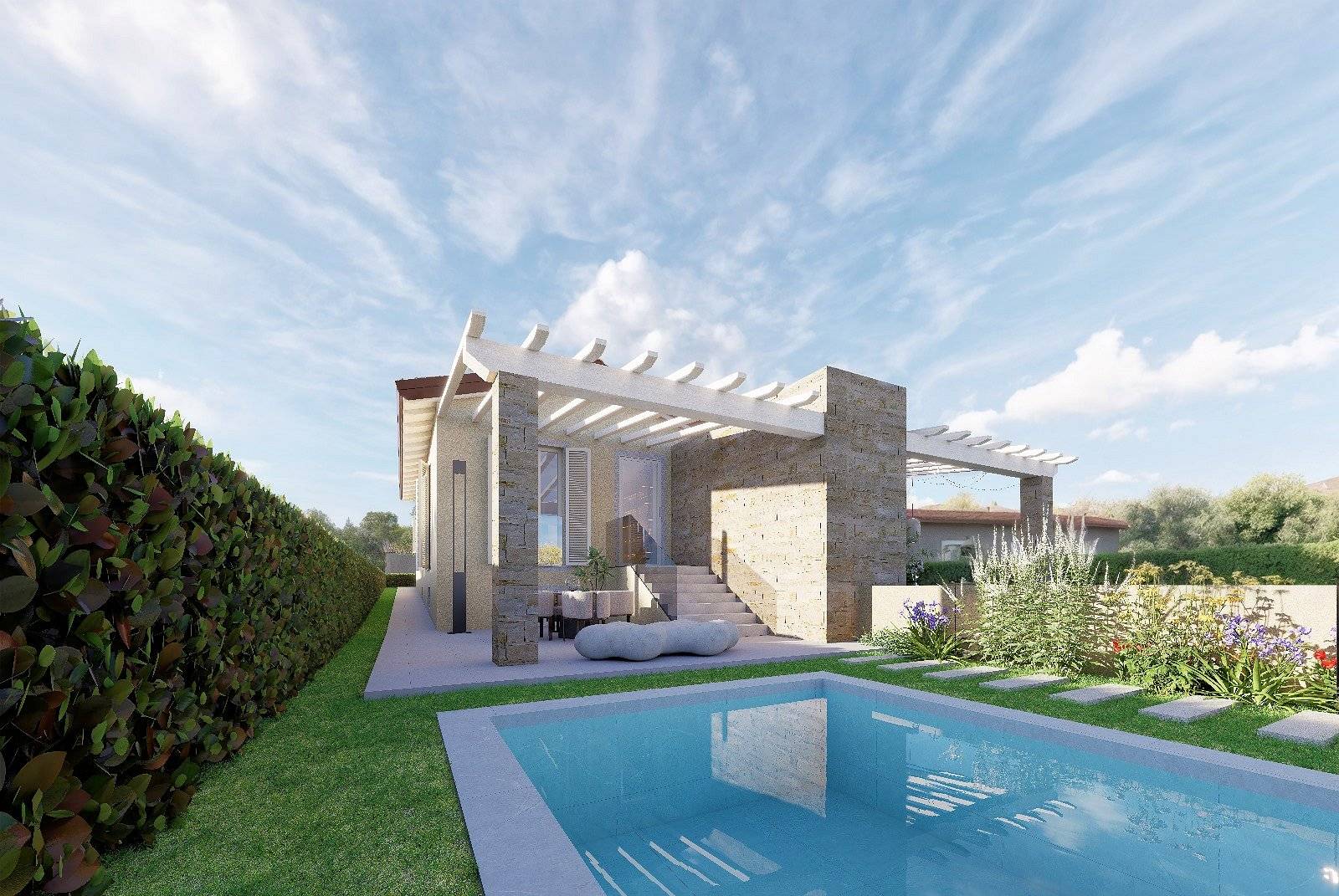 Porzione terratetto di villetta bifamiliare in fase di costruzione in vendita a Capannori, Marlia