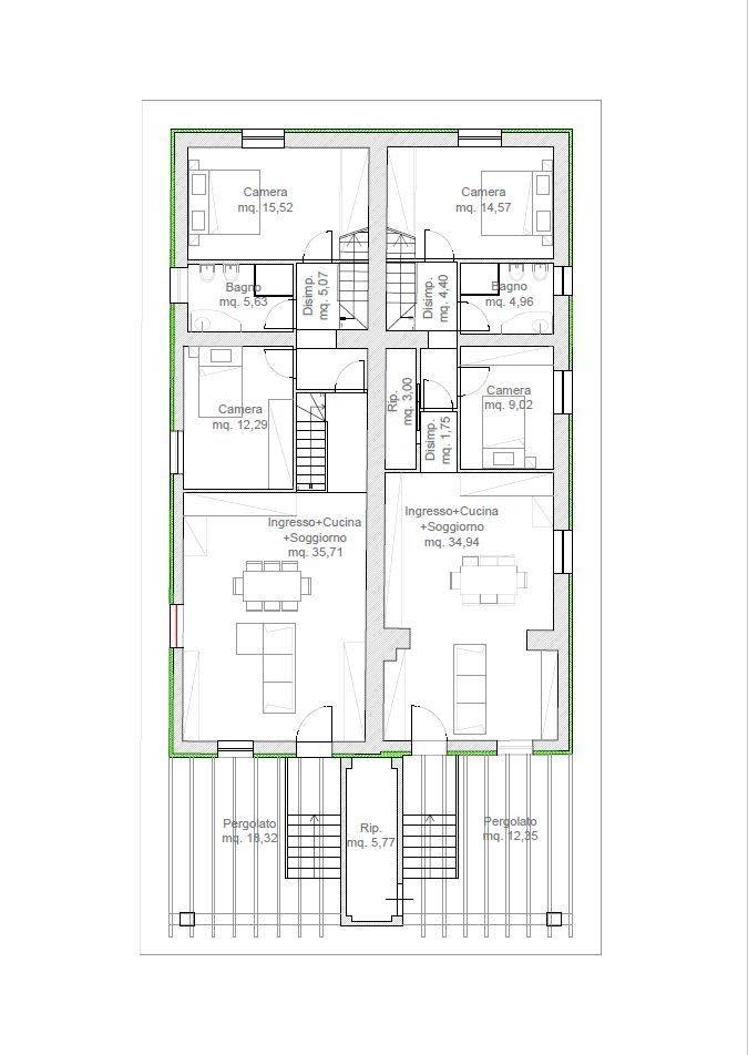 Porzione terratetto di villetta bifamiliare in fase di costruzione in vendita a Capannori, Marlia