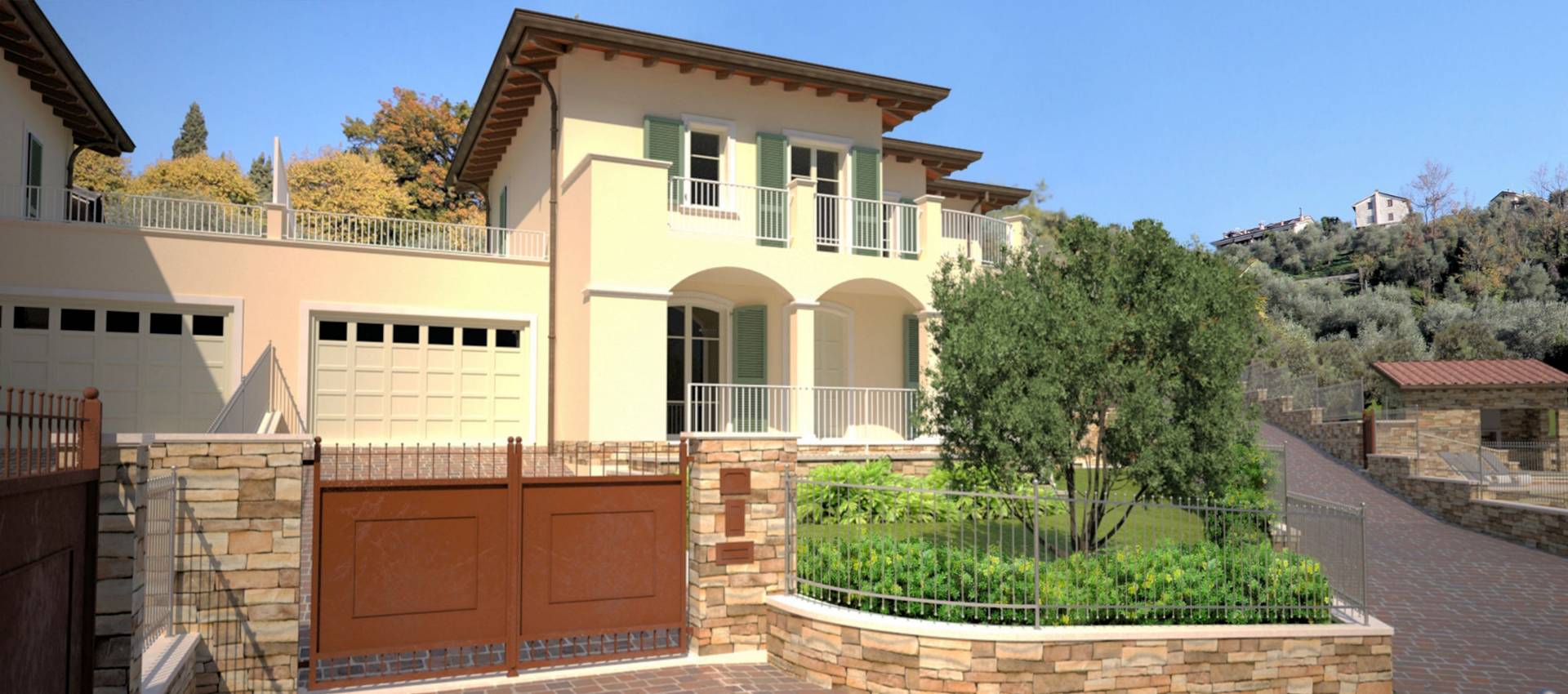 Villini bifamiliari di nuova progettazione con parco piscina e vista mare in vendita a Massarosa, Ba