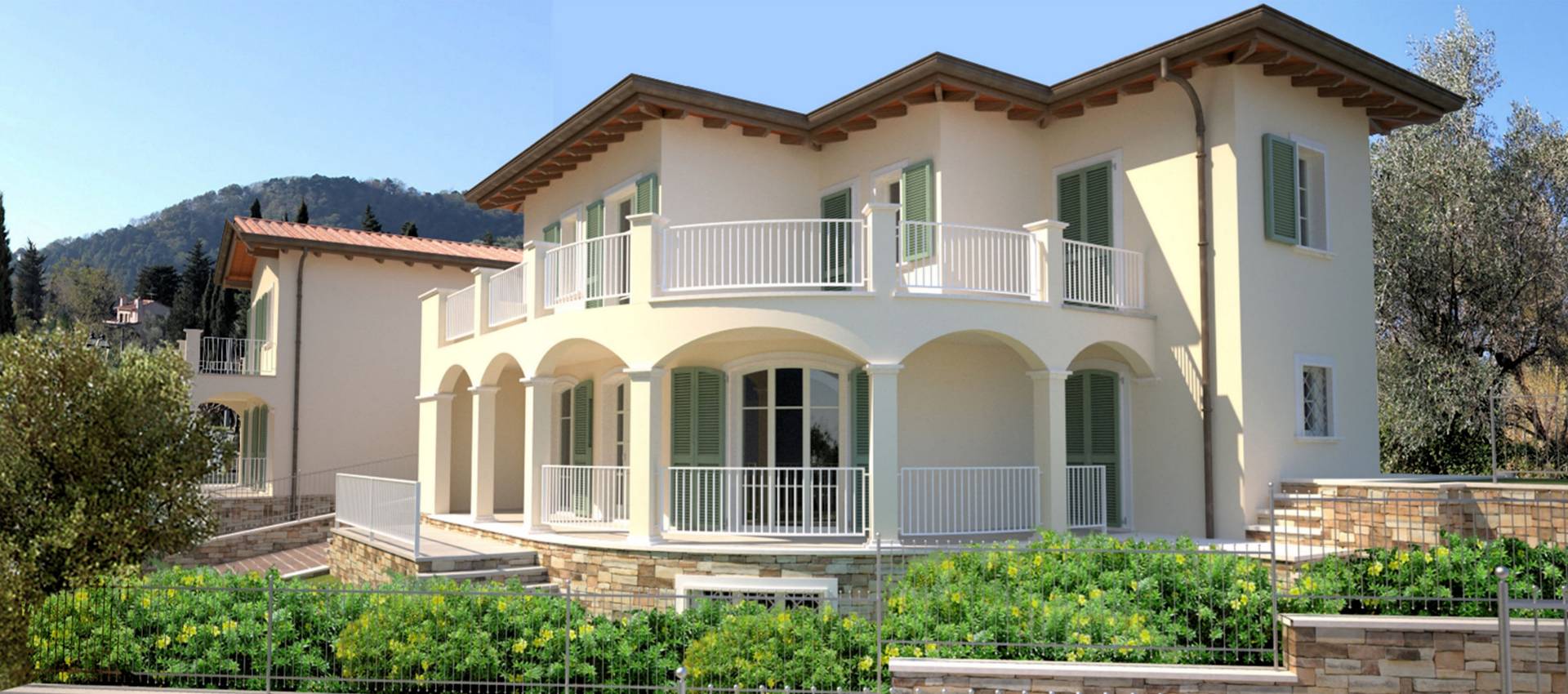 Villini bifamiliari di nuova progettazione con parco piscina e vista mare in vendita a Massarosa, Ba