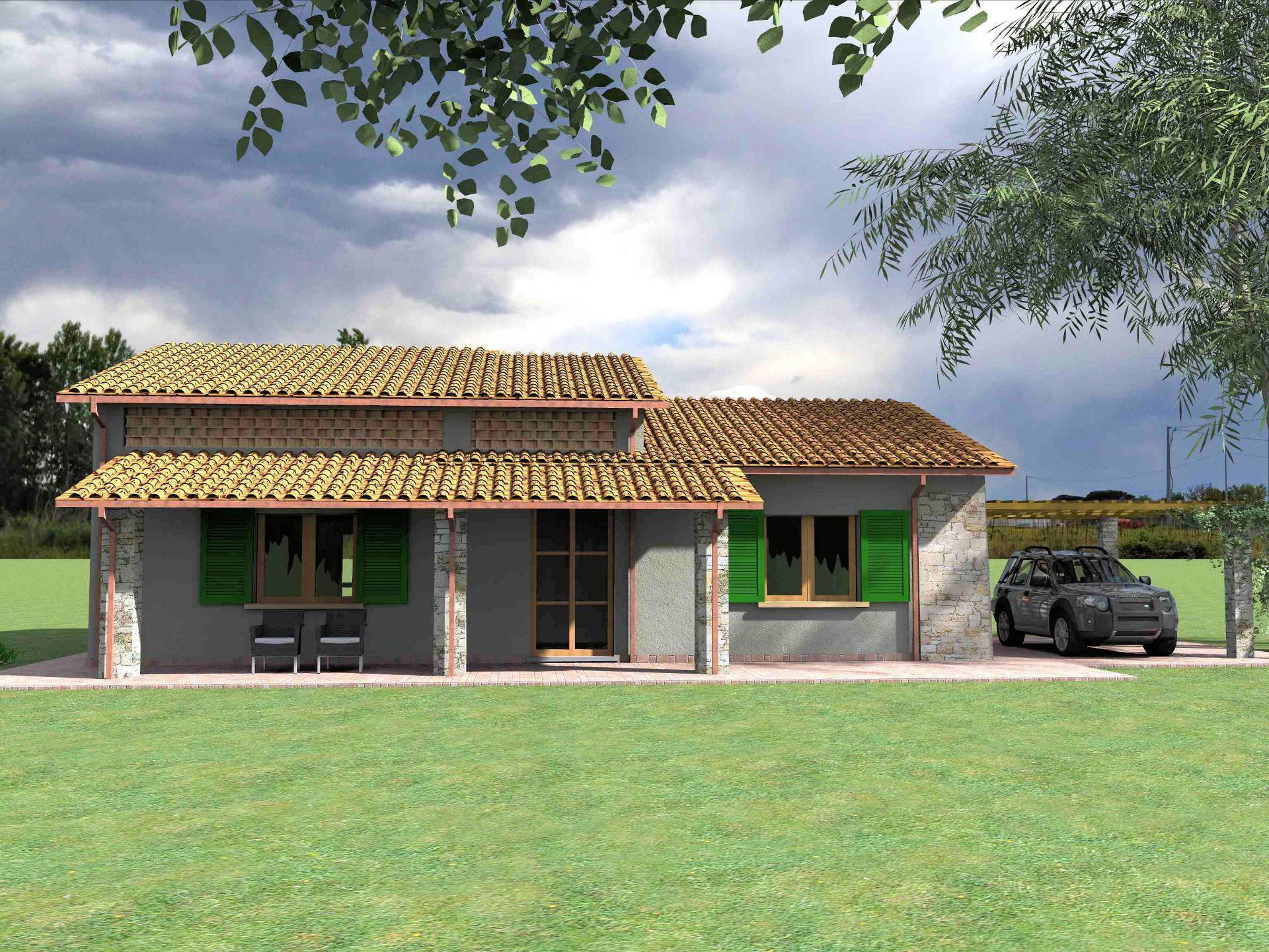 Villetta unifamiliare con ampio giardino e vista panoramica in vendita a Manciano