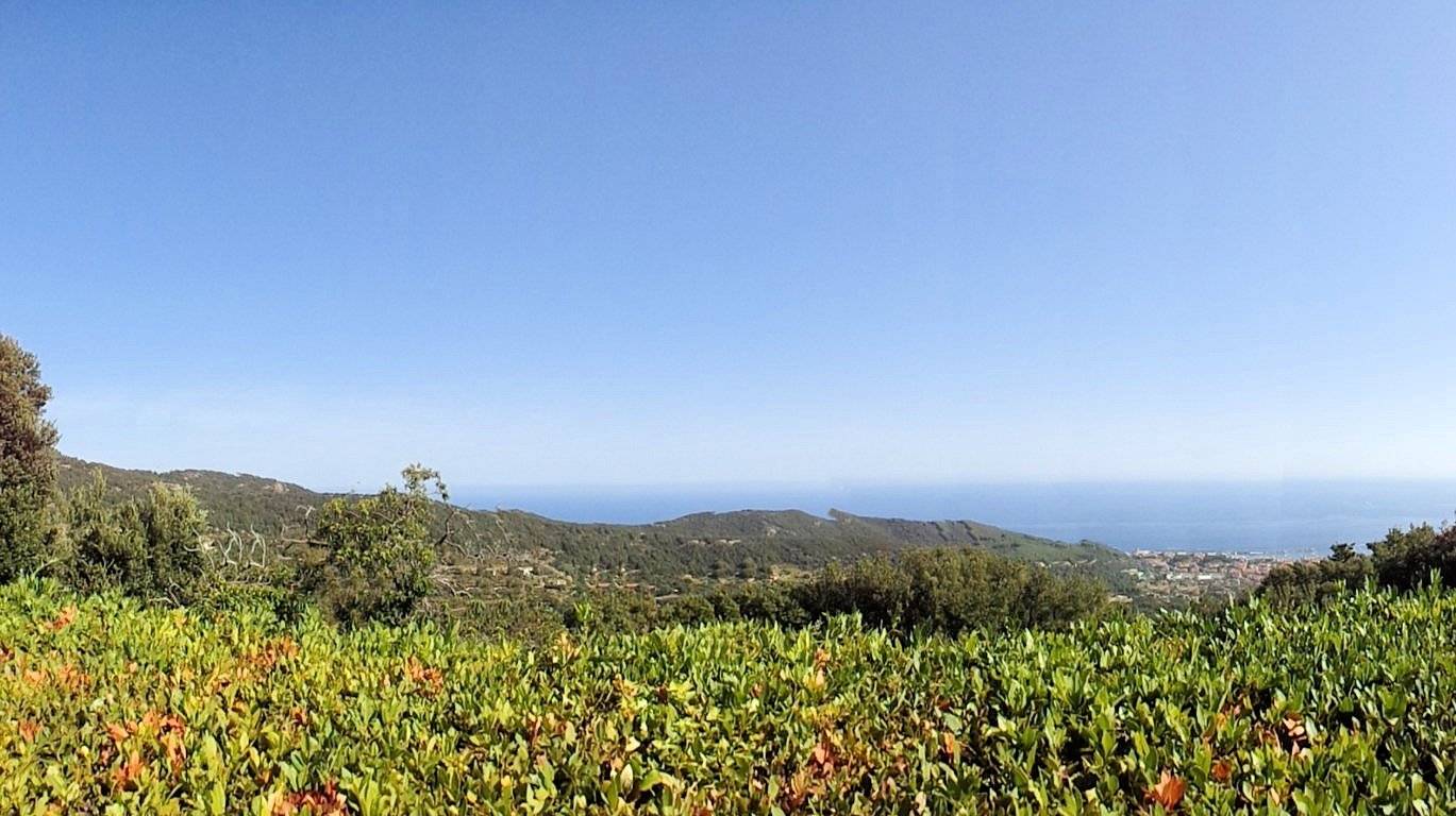 Porzione terratetto libero su tre lati con giardino e vista mare in vendita a Marciana, Poggio