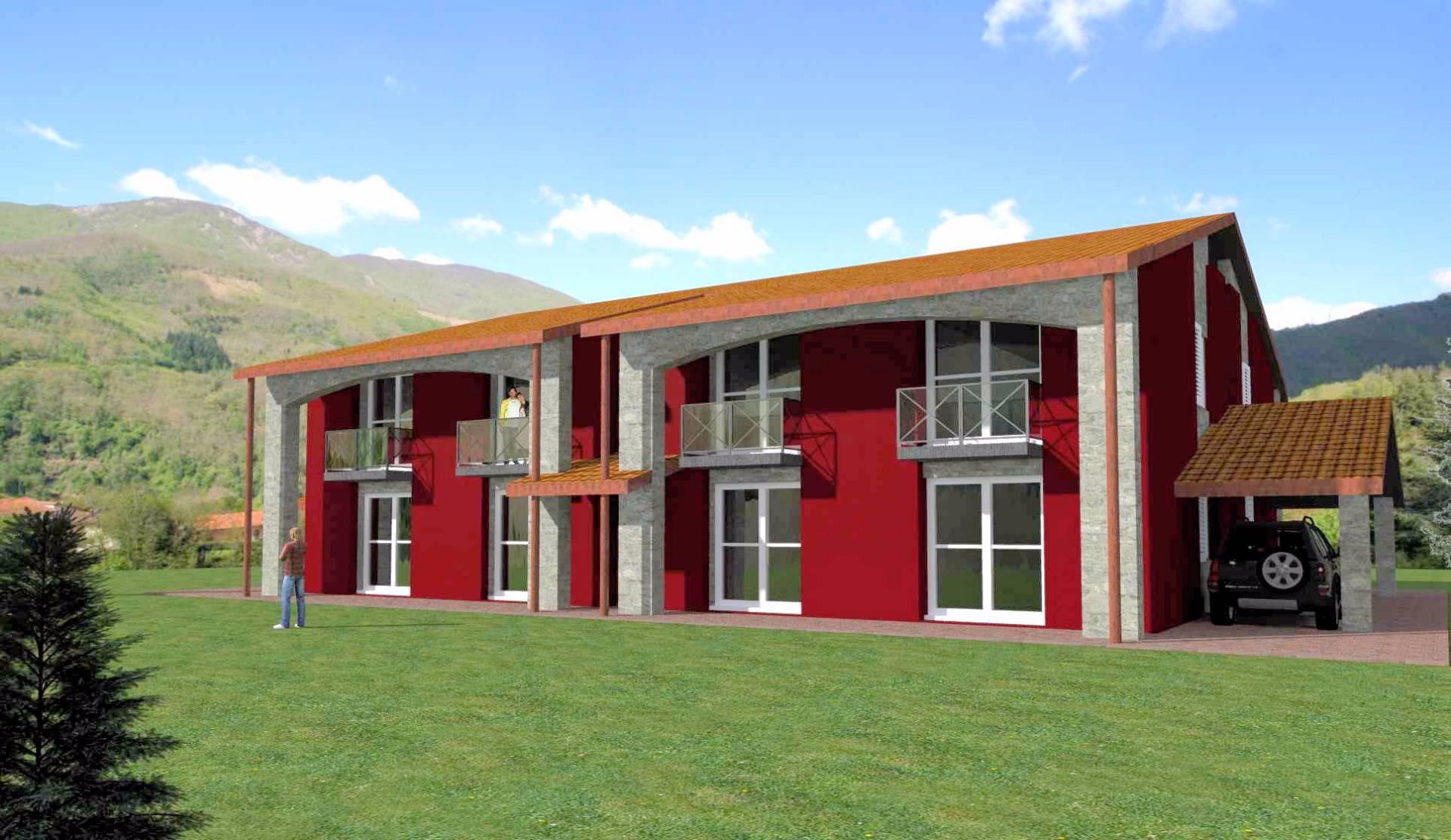 Progetto per la realizzazione di quattro villette a schiera nell\'ex Albergo La Pace in vendita a Sa