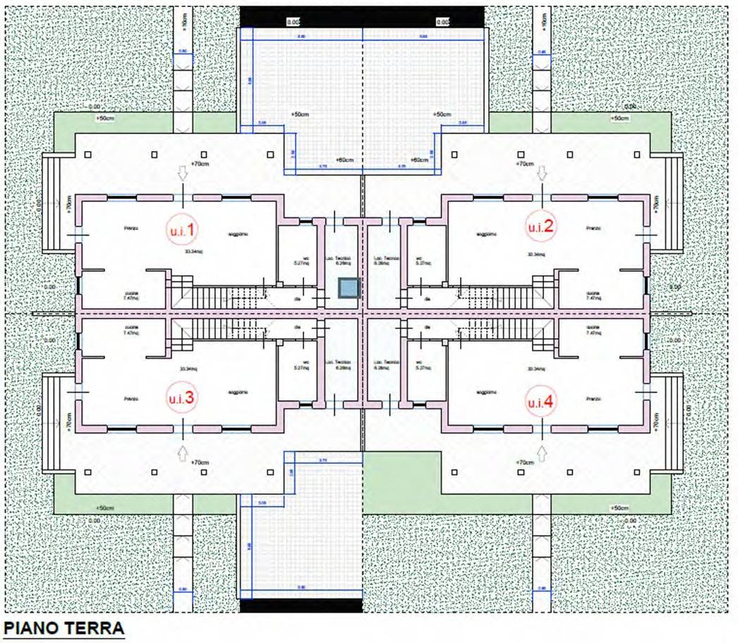 Villette terratetto in quadrifamiliare con ampio giardino di nuova realizzazione in vendita a Pescia