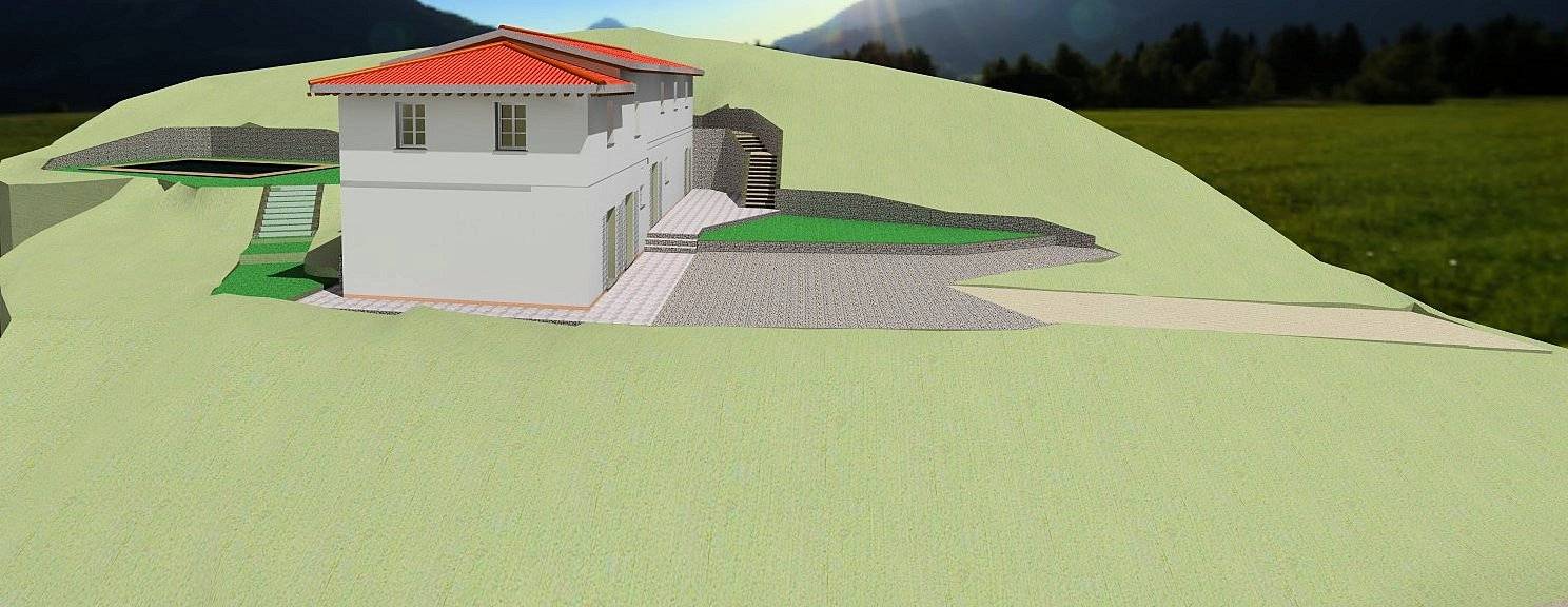 Terreno con vista panoramica con progetto approvato per la realizzazione di un casale di ampia super