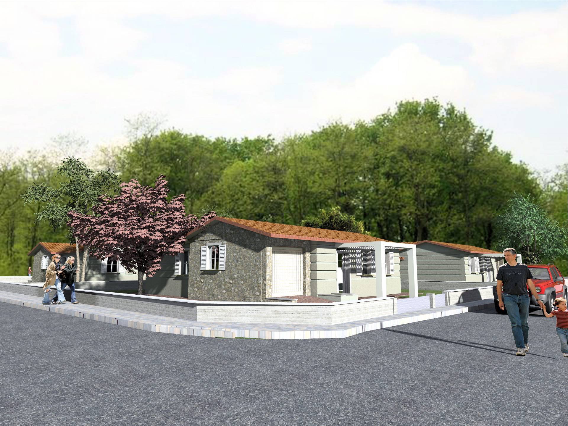 Villetta da realizzare libera su quattro lati con giardino in vendita a Chiesina Uzzanese