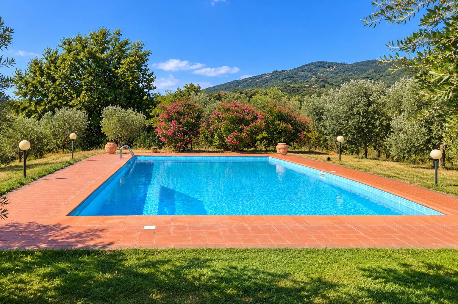 Casale con vista panoramica giardino e piscina in vendita a Reggello, San Donato in Fronzano