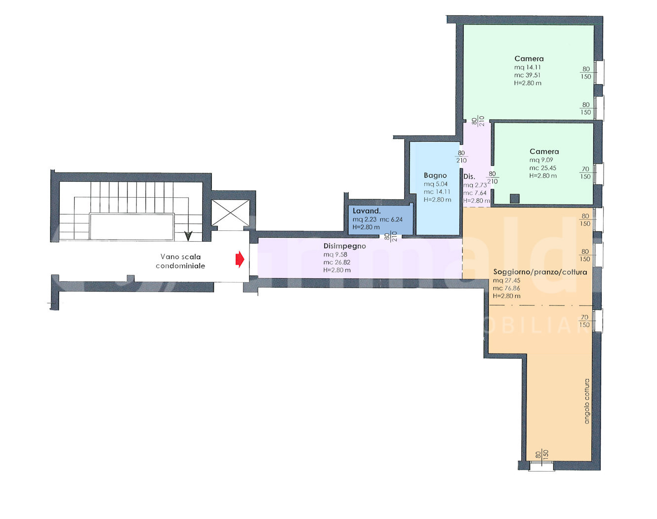 Trilocale ristrutturato a Padova