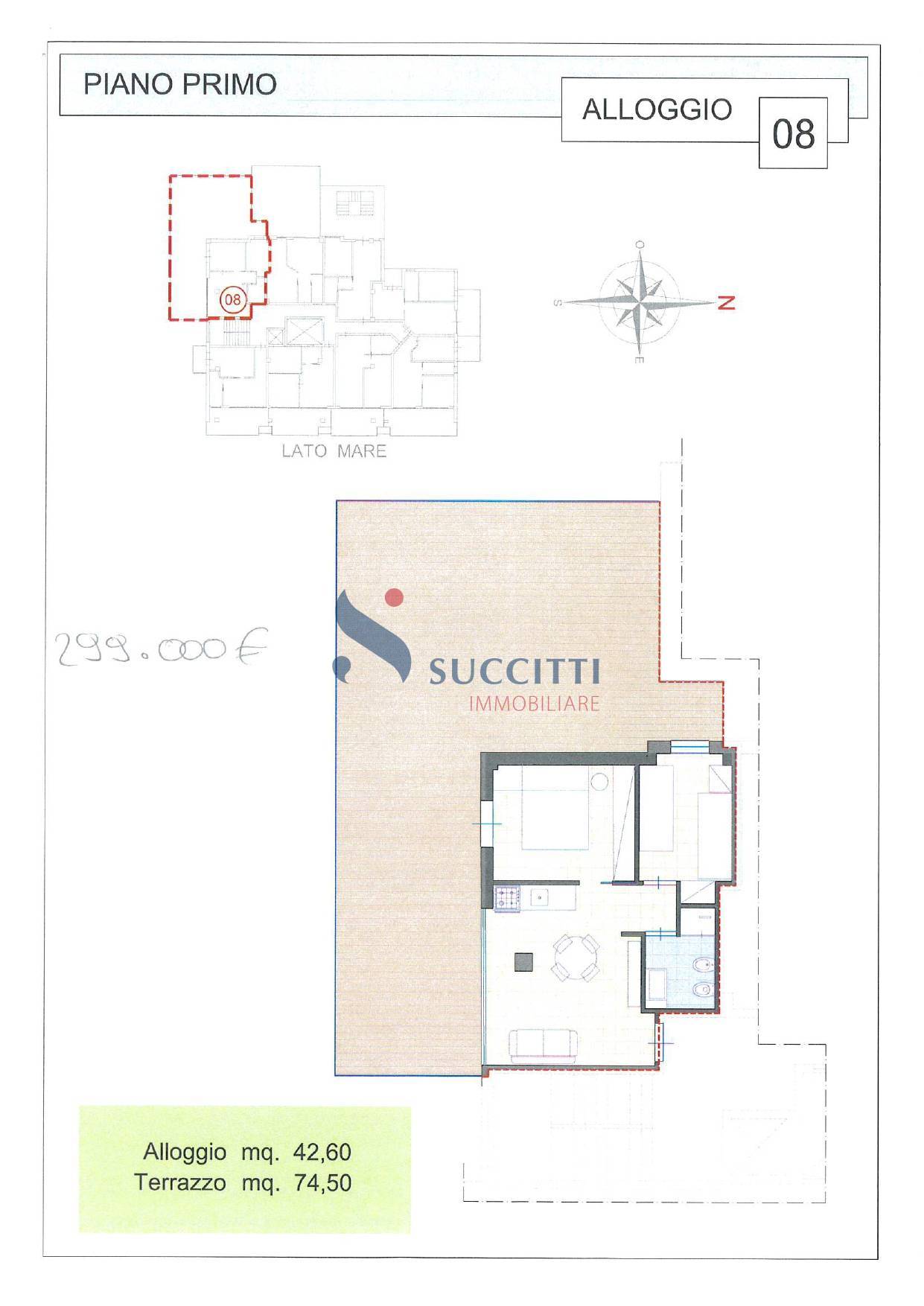 Appartamento in vendita a Alba Adriatica, Zona Mare