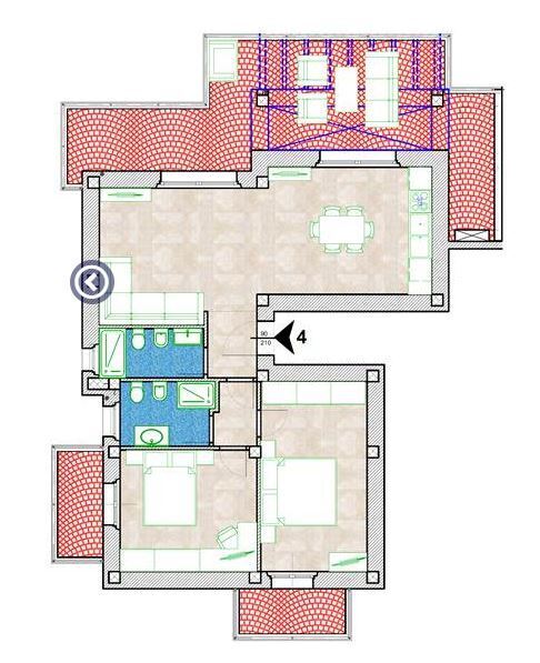Quadrilocale con terrazzo, Carrara marina di