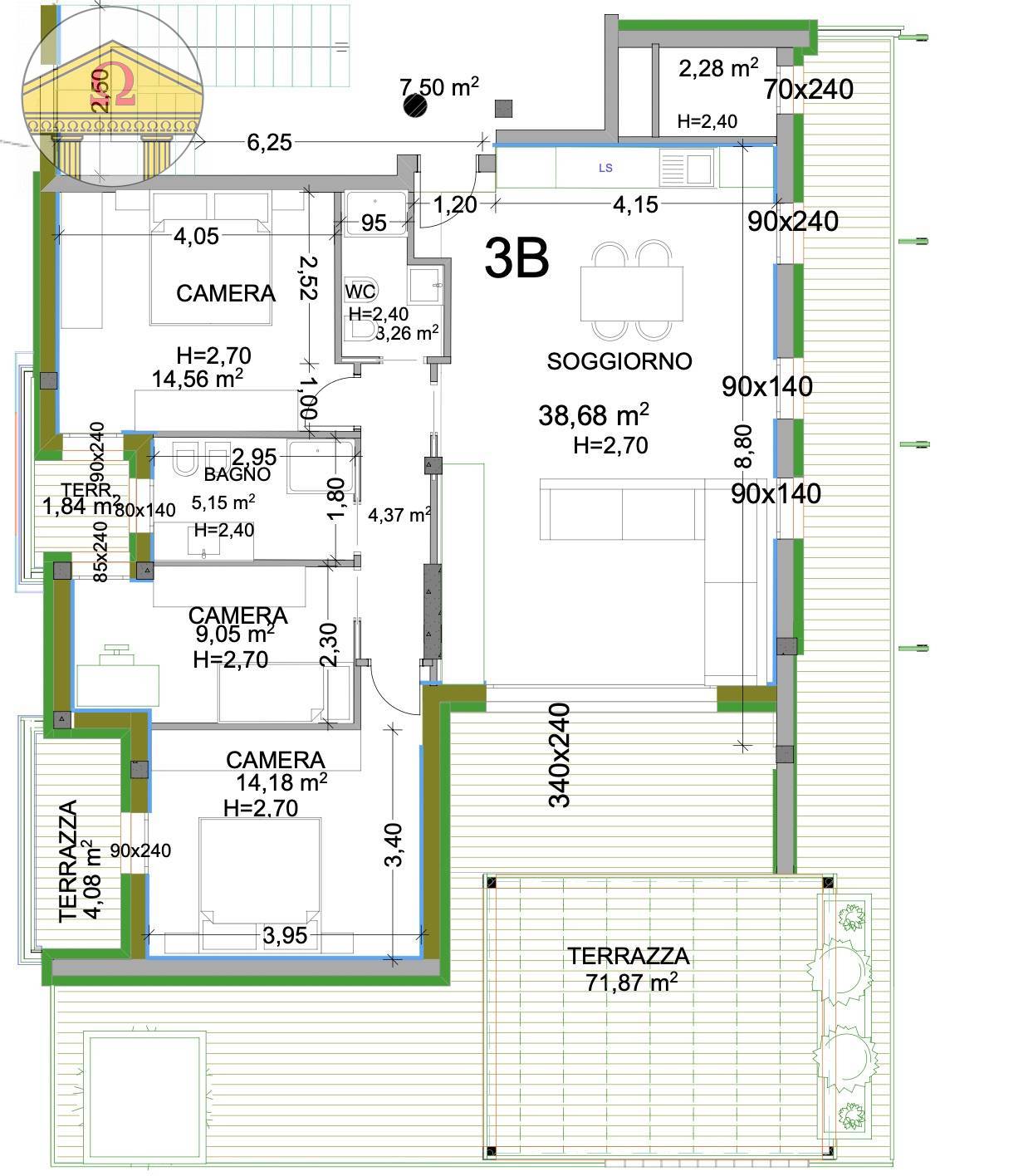 Appartamento in vendita a Treviso, S. Bona