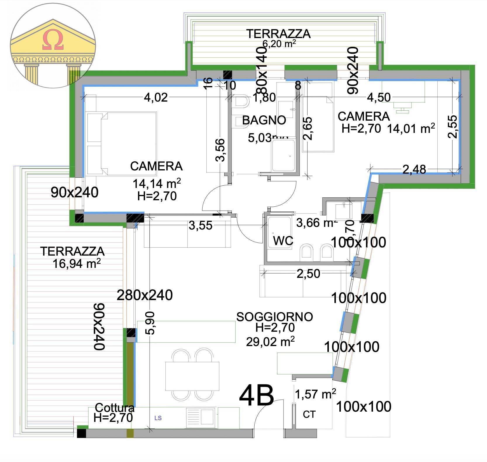 Appartamento in vendita a Treviso, S. Bona