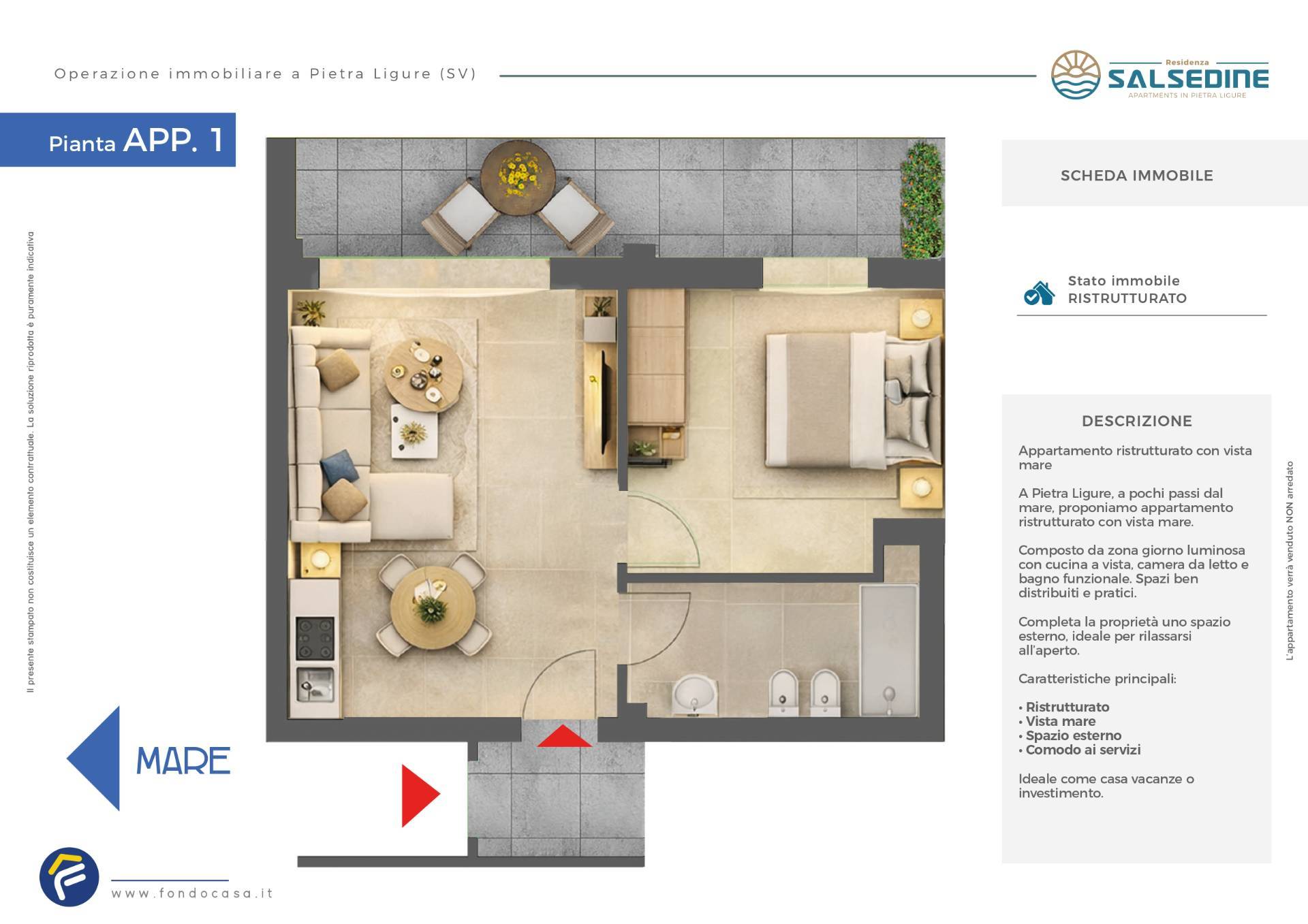 Appartamento in vendita a Pietra Ligure