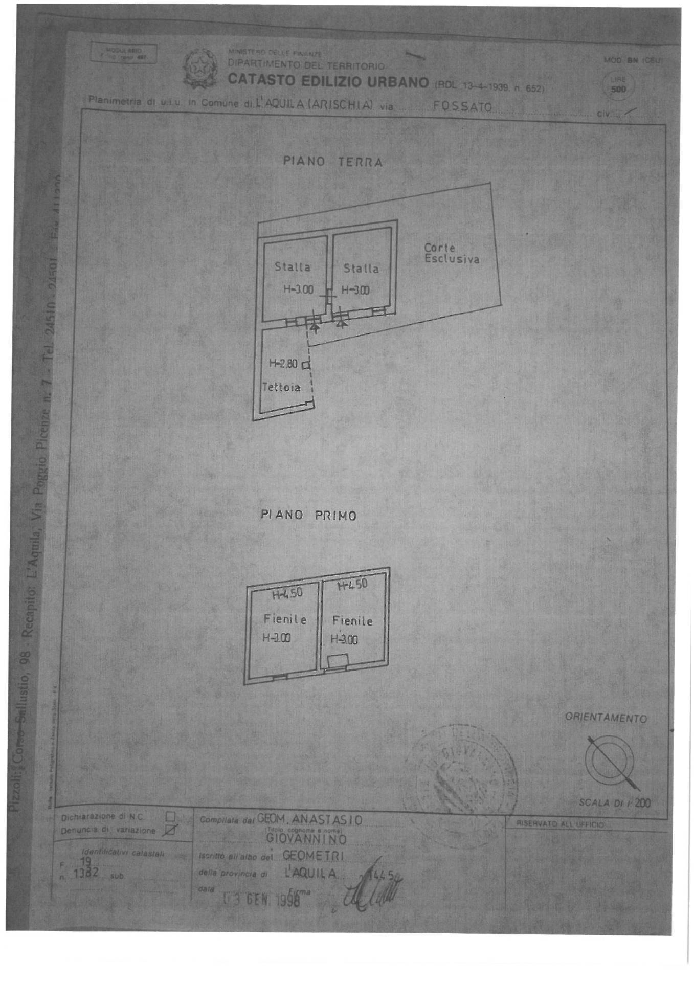Rustico in vendita a L'Aquila, Arischia