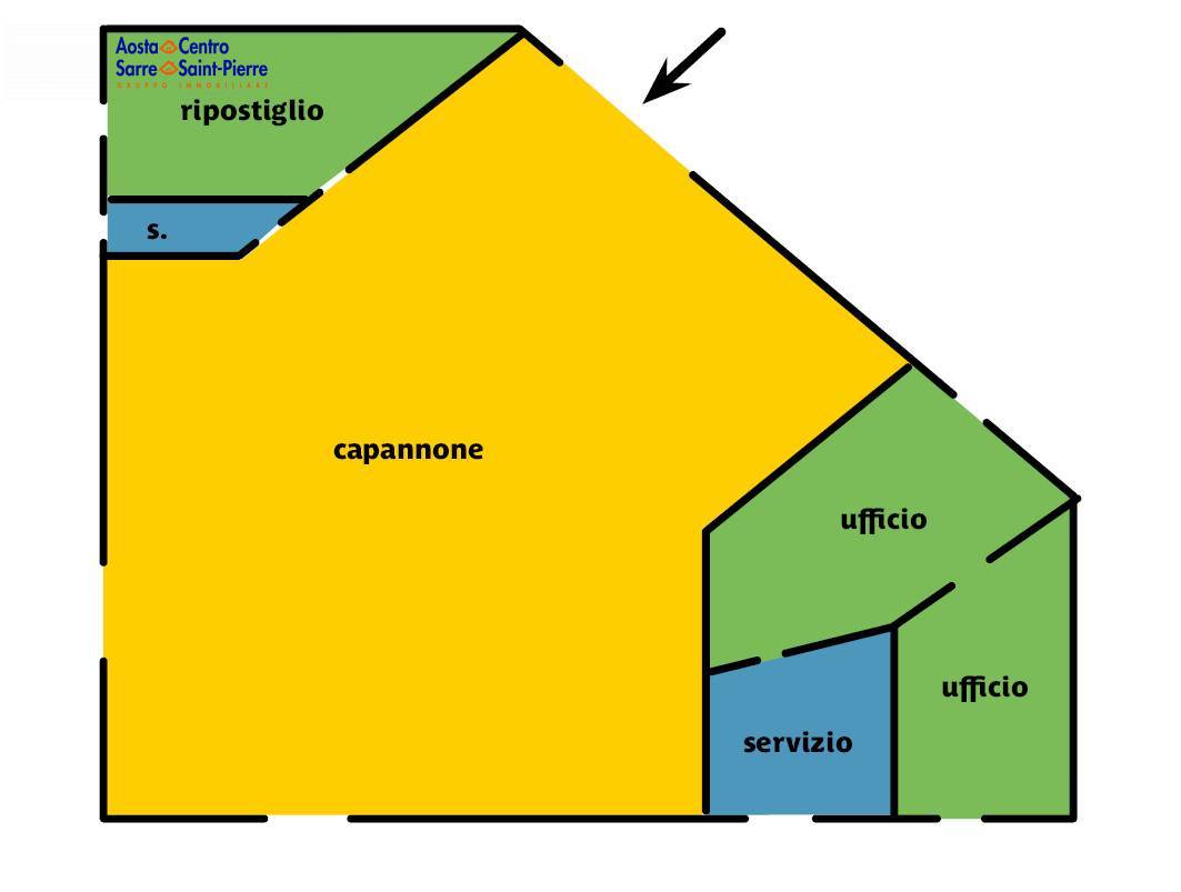 Capannone in vendita a Charvensod