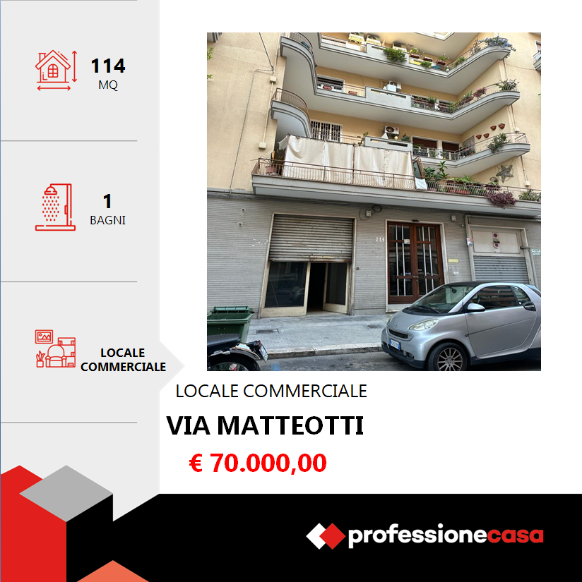 Box/Garage 114mq in vendita a Bari