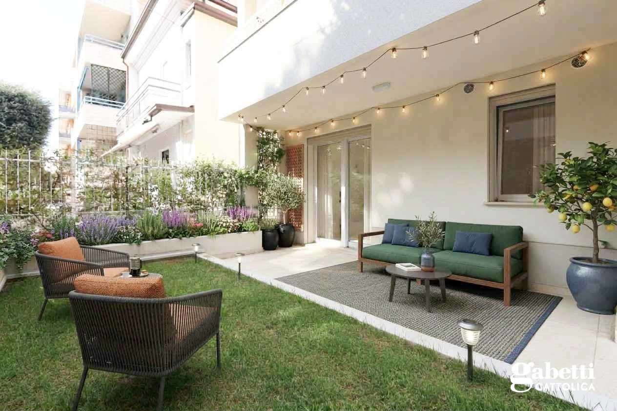 Trilocale con giardino a Cattolica