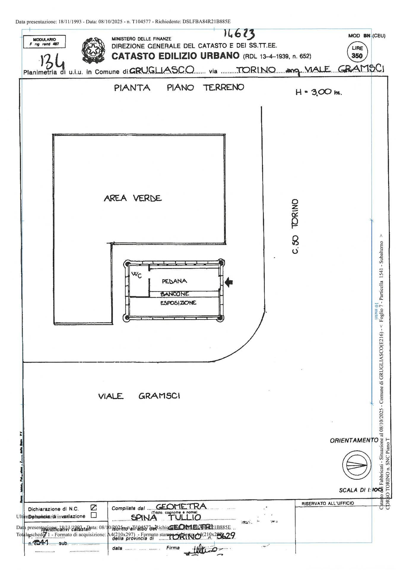 Locale commerciale in vendita a Grugliasco, Centro