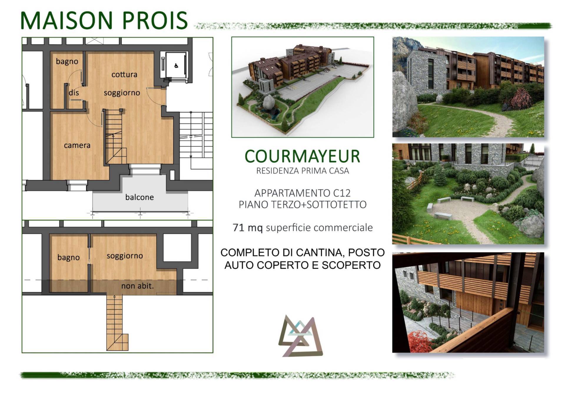 Appartamento in vendita a Courmayeur, Entrves (ntrve)
