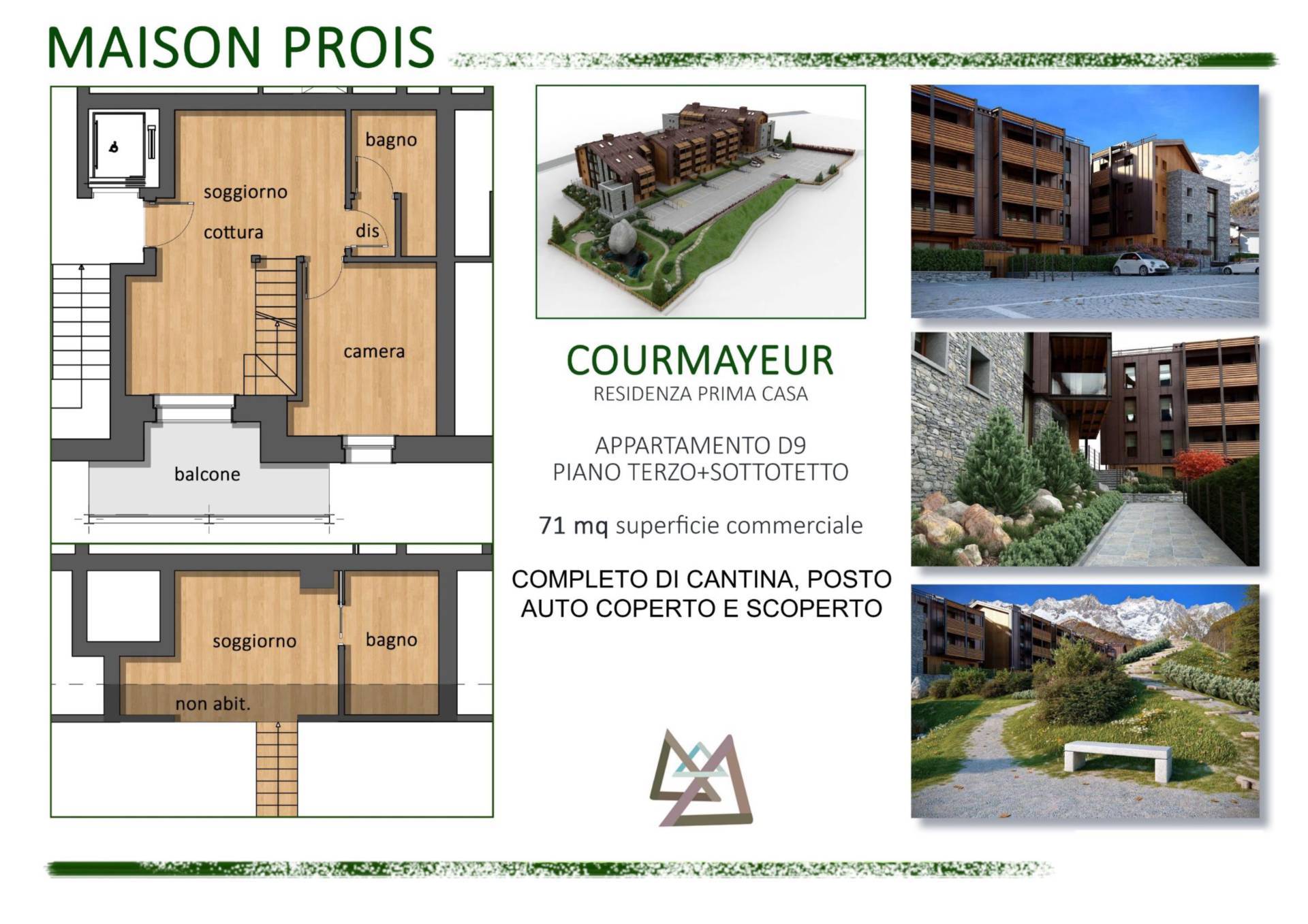 Appartamento in vendita a Courmayeur, Entrves (ntrve)
