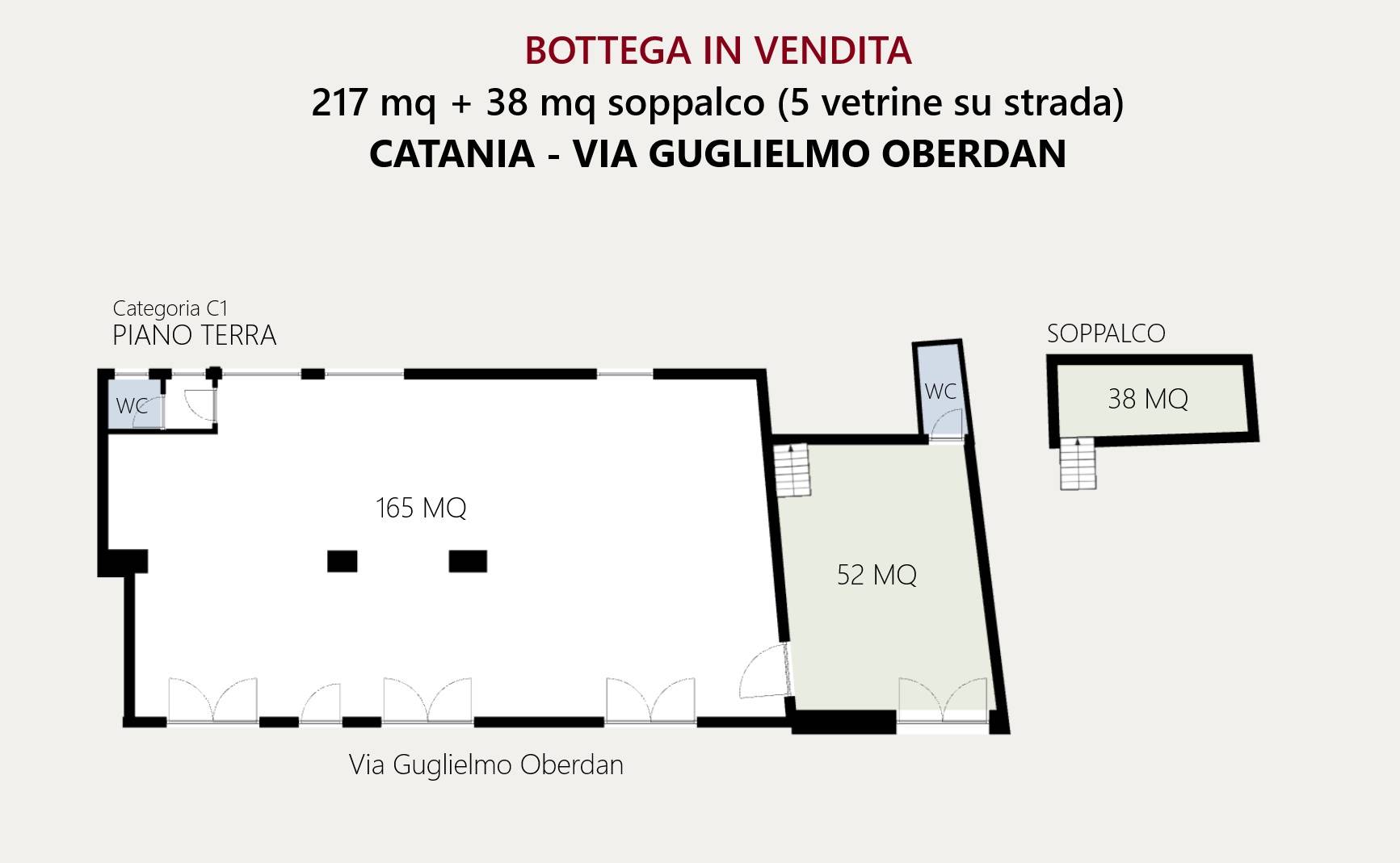 Locale commerciale in vendita a Catania, Via Etnea - via Umberto