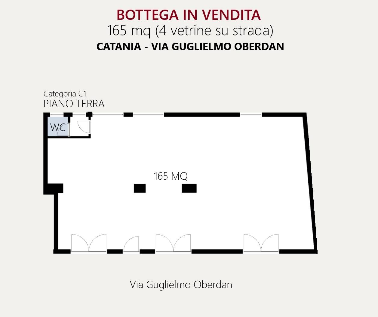 Locale commerciale in vendita a Catania, Via Etnea - via Umberto