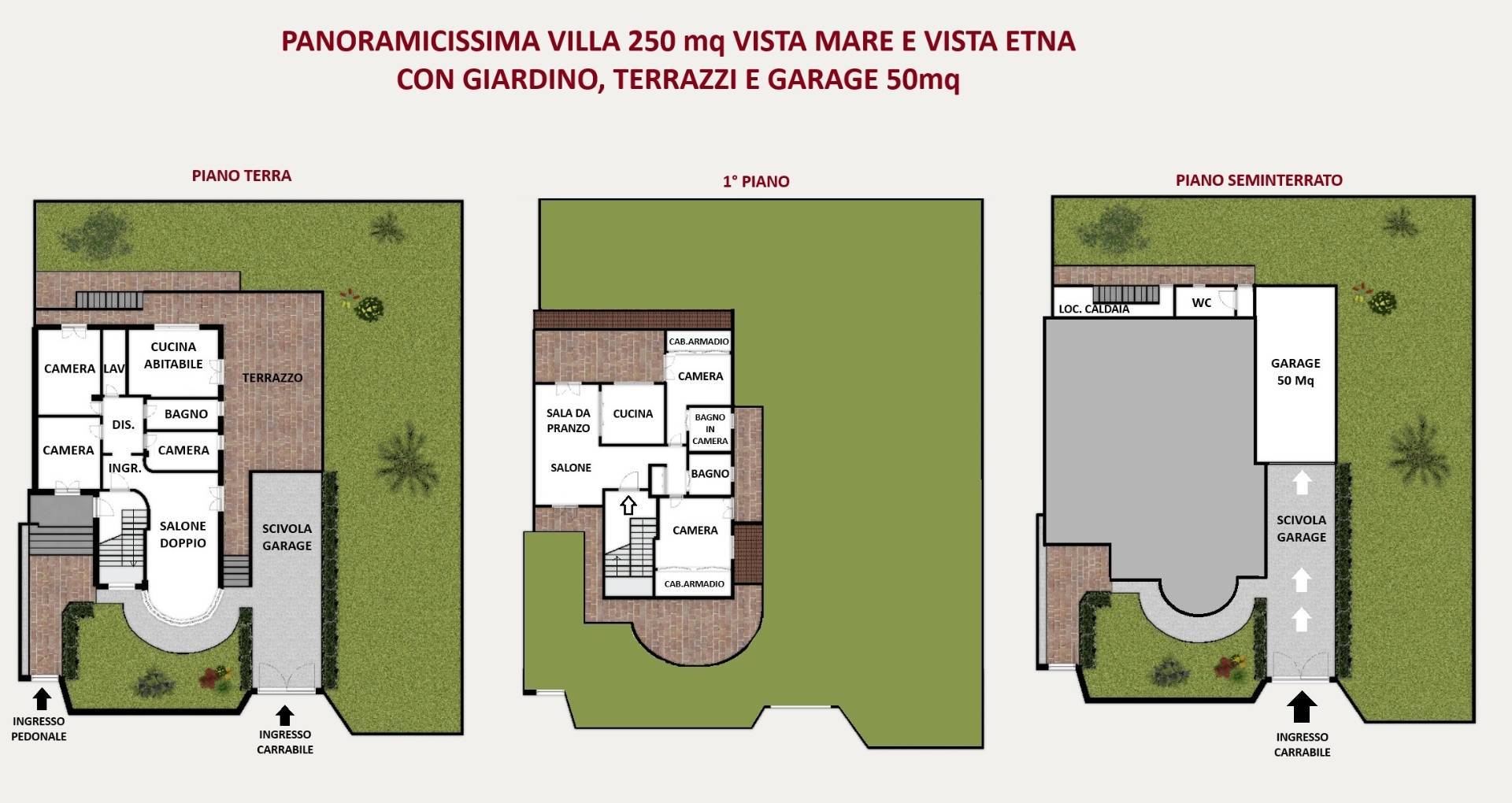 Villa in vendita a Gravina di Catania, Valle Allegra