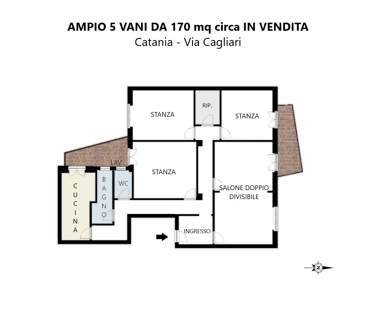 5 vani in vendita a Catania, Zona centro