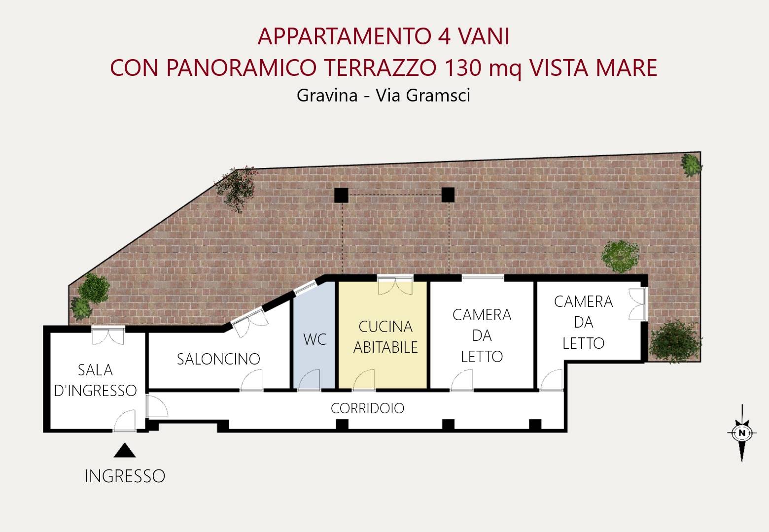 Quadrilocale in affitto a Gravina di Catania, Centro
