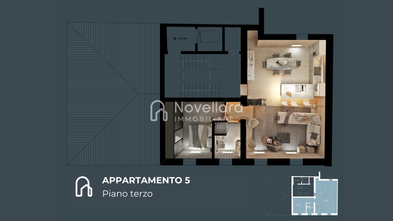 Attico nuovo a Novellara