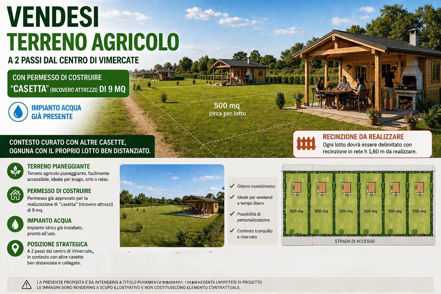 Terreno Agricolo in vendita a Vimercate, Semi Centrale